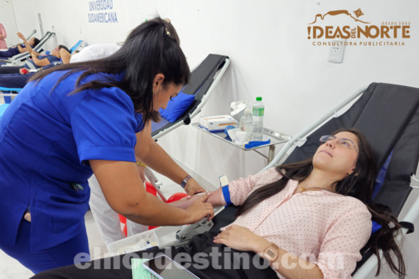 Universidad Sudamericana realizó campaña a favor del Centro Productor de Sangre y Terapia Celular del Hospital Central del IPS - El Nordestino