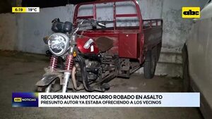 Video: Recuperan un motocarro robado en asalto - ABC Noticias - ABC Color