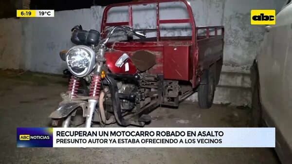 Video: Recuperan un motocarro robado en asalto - ABC Noticias - ABC Color
