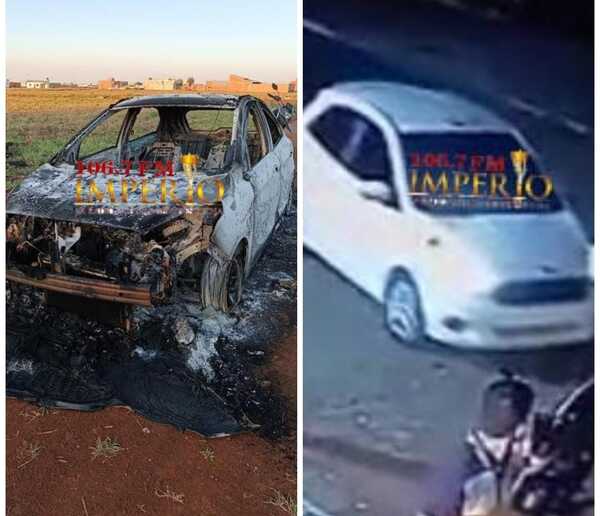 Hallan incinerado automóvil que habría sido utilizado para asesinato en el barrio San Gerardo - Radio Imperio 106.7 FM