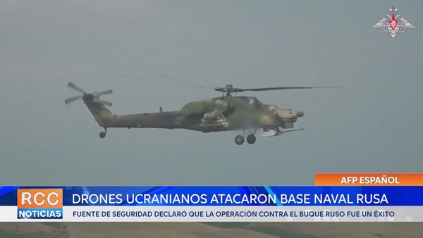 Drones ucranianos atacaron base naval rusa en mar Negro