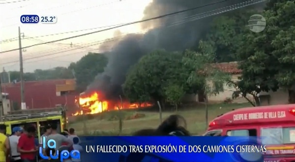 Un muerto tras explosión de dos camiones cisternas - Noticias Paraguay