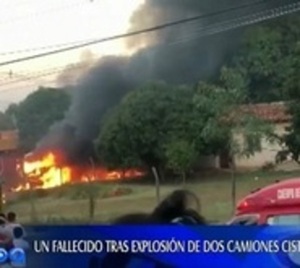 Un fallecido por explosión de dos camiones cisternas en Villa Elisa - Paraguay.com