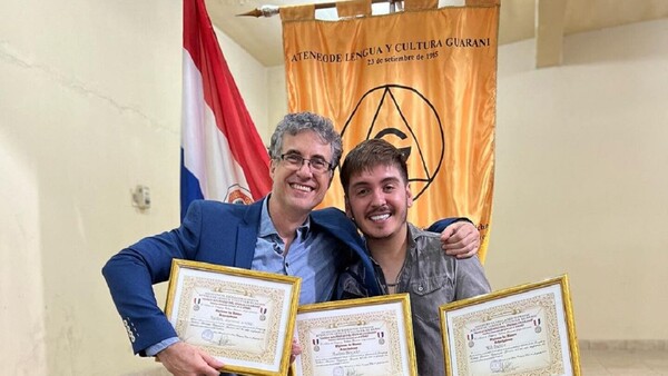 Marilina y los productores de su serie recibieron reconocimiento del Ateneo de la Lengua y Cultura Guaraní