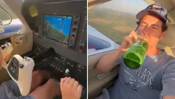 (VIDEO) Padre murió junto a su hijo de 12 años tras dejarlo pilotar un avión mientras él tomaba cerveza: su esposa se suicidó tras lo ocurrido