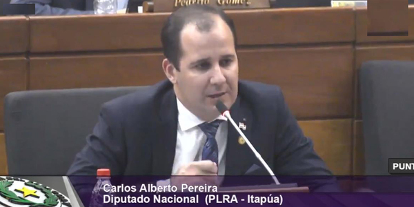 CARLOS PEREIRA DIO CONTUNDENTE MENSAJE EN LA CÁMARA DE DIPUTADOS - Itapúa Noticias