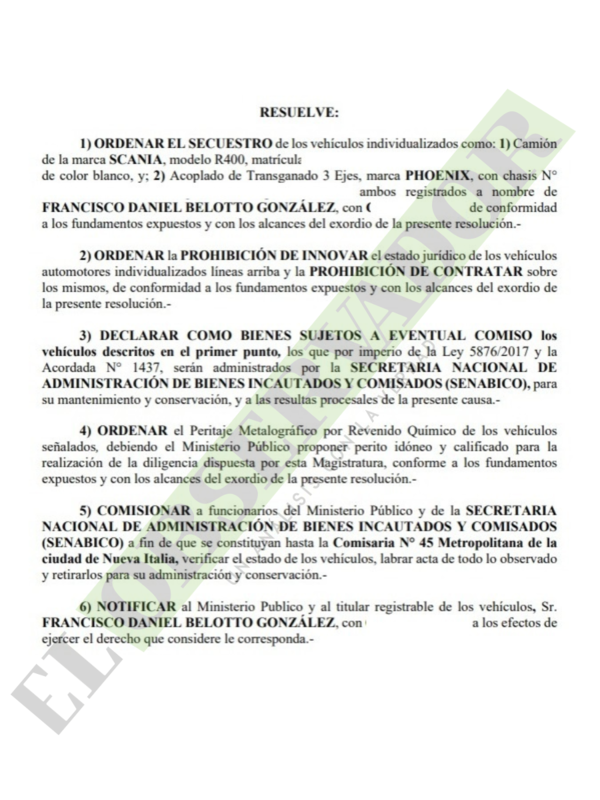 A Ultranza Py: Más bienes blindados a efectos de eventual comiso