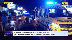 Video: Un joven practicaba “Willy”, chocó y fue arrollado - ABC Noticias - ABC Color