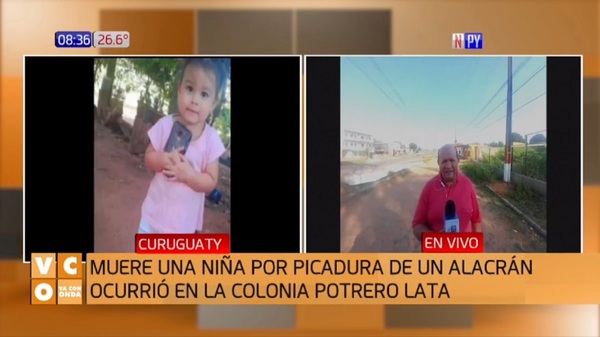 Beba muere por picadura de alacrán en Curuguaty - Noticias Paraguay