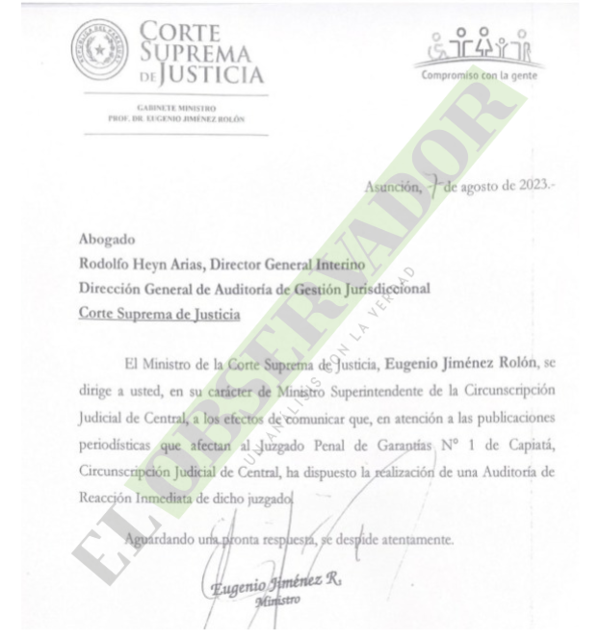 Auditarán juzgado de Norma Solomón e instruyen sumario a su esposo detenido con coima