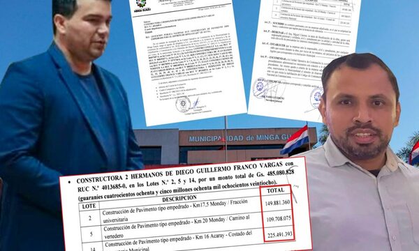 Diego Ríos adjudicó construcción de empedrados en Minga Guazú a proveedor con las ofertas más altas – Diario TNPRESS