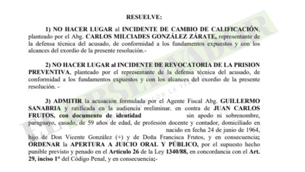 Frustrado envío de cocaína a Europa será objeto de juicio oral
