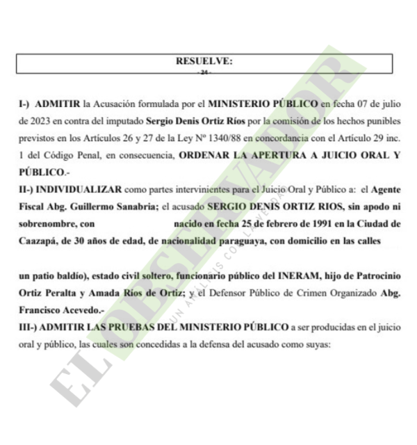 Enjuiciarán a funcionario del INERAM que creó empresa para importar precursor de LSD