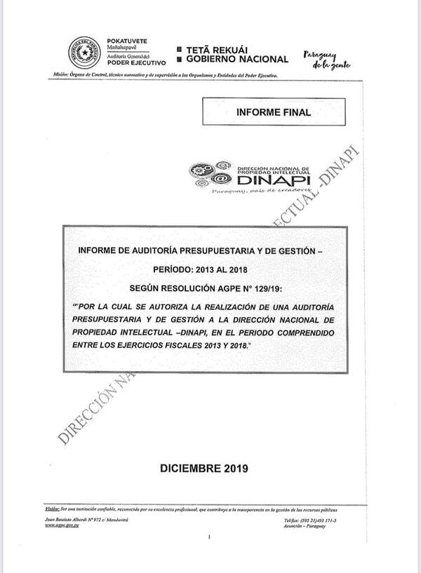DINAPI estaría incumpliendo dictamen desde 2019 | 1000 Noticias