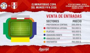 Habilitan venta de entradas para debut Albirrojo en eliminatorias •