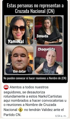 Prohíben a parlamentarios desertores hacer reuniones en nombre de Cruzada Nacional