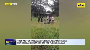 Video: Tres motos robadas fueron abandonadas   - ABC Noticias - ABC Color