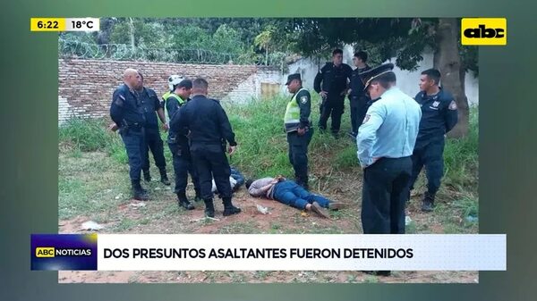 Video: Dos presuntos asaltantes fueron detenidos - ABC Noticias - ABC Color