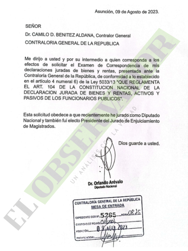 El recientemente electo presidente del JEM pide a la Contraloría examen de correspondencia