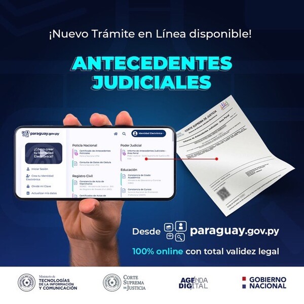 Antecedente judicial, nuevo documento que se puede obtener de manera digital - .::Agencia IP::.