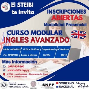 STEIBI promueve curso gratuito de Inglés Avanzado | DIARIO PRIMERA PLANA