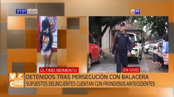 Detenienen a supuestos delincuentes tras balacera en Ñemby - Noticias Paraguay