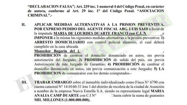 Escribana ligada a RGD afrontará proceso en arresto domiciliario por expreso pedido fiscal