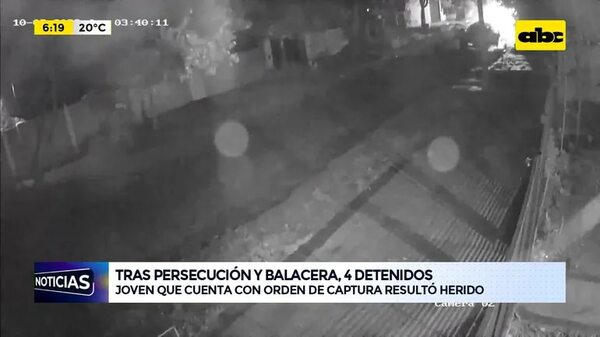 Video: Tras persecución y balacera, cuatro detenidos - ABC Noticias - ABC Color