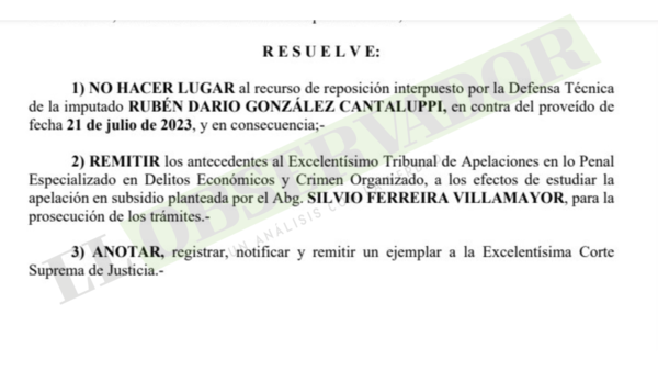 Se mantiene acusación y juicio para supuesto colaborador en esquema de narcolavado