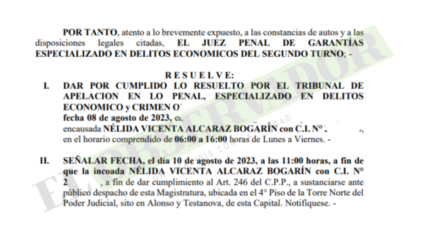 Abogada imputada por soborno agravado ya puede volver a trabajar