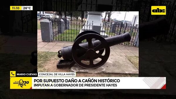 Video: Supuesto daño a cañón histórico - ABC Noticias - ABC Color