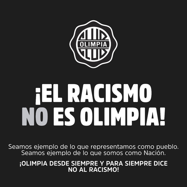 El Club Olimpia lanza comunicado contra el racismo en vísperas del crucial enfrentamiento contra Flamengo - El Trueno