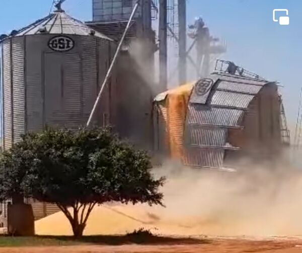 Diario HOY | VIDEO: Silo se desplomó en Colonia Río Verde de San Pedro