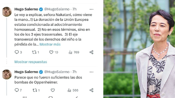 Tuitero dijo a embajadora japonesa: “Parece que no fueron suficientes dos bombas”