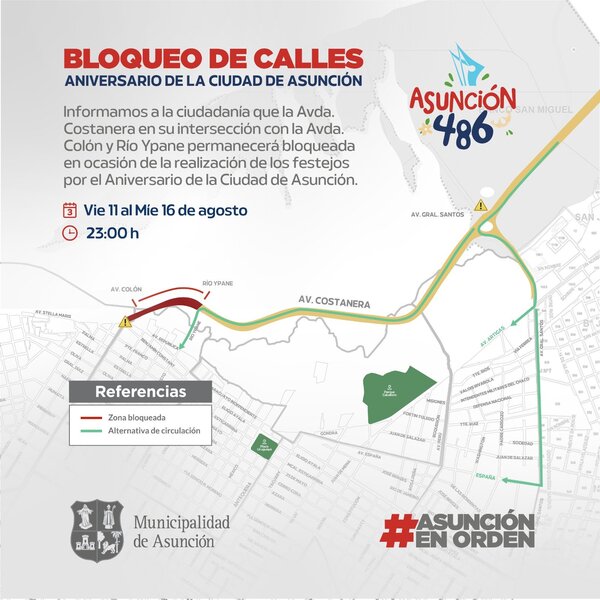 Bloquearán un tramo de la Costanera a partir de este viernes hasta el miércoles | 1000 Noticias
