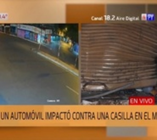 Vehiculo embistió una casilla en el Mercado 4 - Paraguay.com