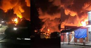 La Nación / Incendio de depósito de combustibles en Nanawa afectó varios negocios