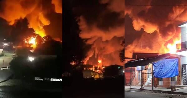 La Nación / Incendio de depósito de combustibles en Nanawa afectó varios negocios
