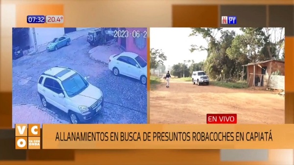 Allanamientos en busca de robacoches en Capiatá - Noticias Paraguay