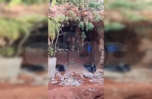 Hallan gruta y posibles restos humanos en vivienda de pareja ligada a Pavão - Policiales - ABC Color