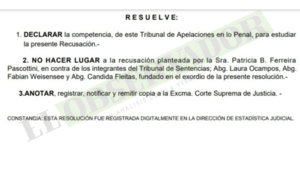Tribunal de Apelación mantiene a jueces en causa contra el Clan Ferreira