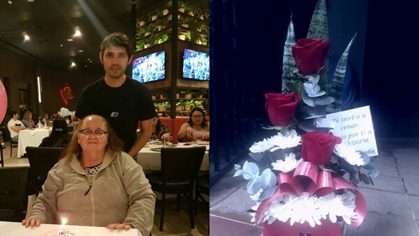 Cita perfecta: invitó a cenar a su mamá por su cumple