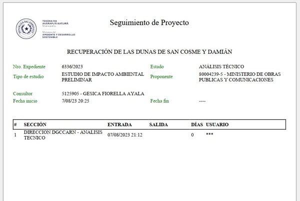 DAN CANAL VERDE A ESTUDIO DE EVALUACIÓN DE IMPACTO AMBIENTAL DE OBRAS PARA LA RECUPERACIÓN DE LAS DUNAS DE SAN COSME Y DAMIÁN
