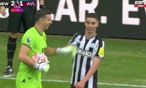 Picante cruce entre “Miggy” Almirón y “Dibu” Martínez