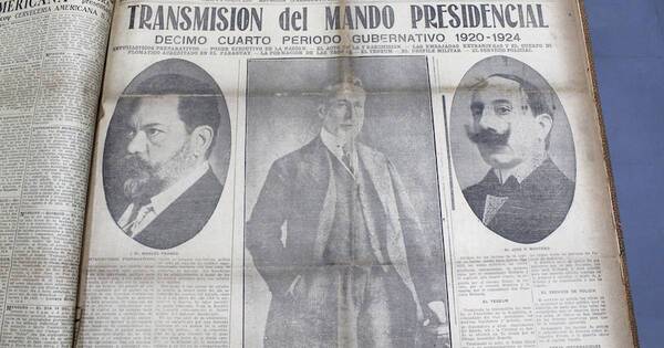 La Nación / Hace 103 años, en 1920, la ceremonia de traspaso de mando presidencial