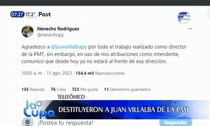 Destituyen a Juan Villalba de la PMT de Asunción | Telefuturo