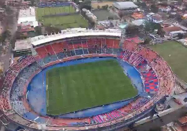 [VIDEO] Sobrevuelo por la Nueva Olla: así luce la cancha de Cerro desde el aire a pocos minutos del partido