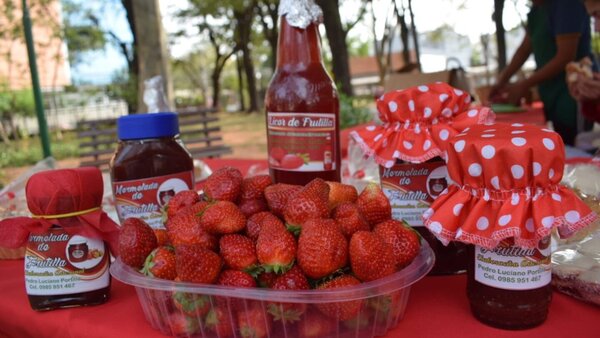 Chipa y empanada de frutilla, los atractivos de la feria de Villa Morra