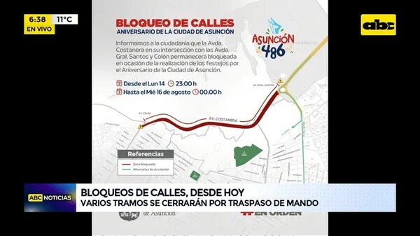 Video: Bloqueo de calles, desde hoy - ABC Noticias - ABC Color