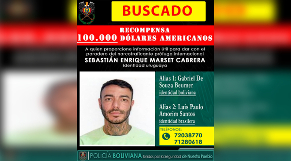 Diario HOY | Gobierno boliviano ofrece USD 100.000 por datos que permitan capturar a Marset